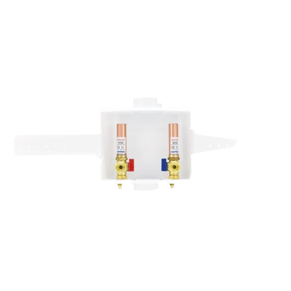 Eastman 60246 1/2 in. CPVC Center Drain Washing Machine Outlet Box with Hammer Arrestors - 2
