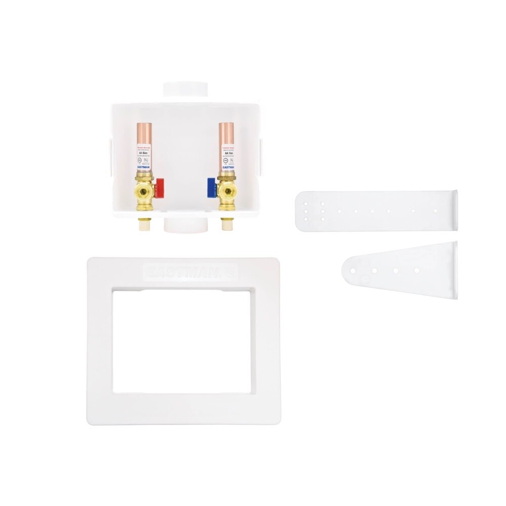Eastman 60246 1/2 in. CPVC Center Drain Washing Machine Outlet Box with Hammer Arrestors - 3