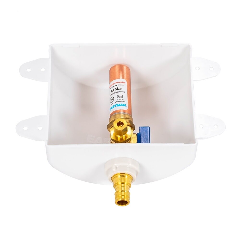 Eastman 60258 Ice Maker Outlet Box with Hammer Arrestor for 1/2 in. Expansion PEX - 3