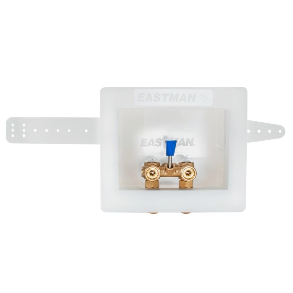 Eastman 60267 1/2 in. Sweat 1-Lever Dual Drain Washing Machine Outlet Box - 2