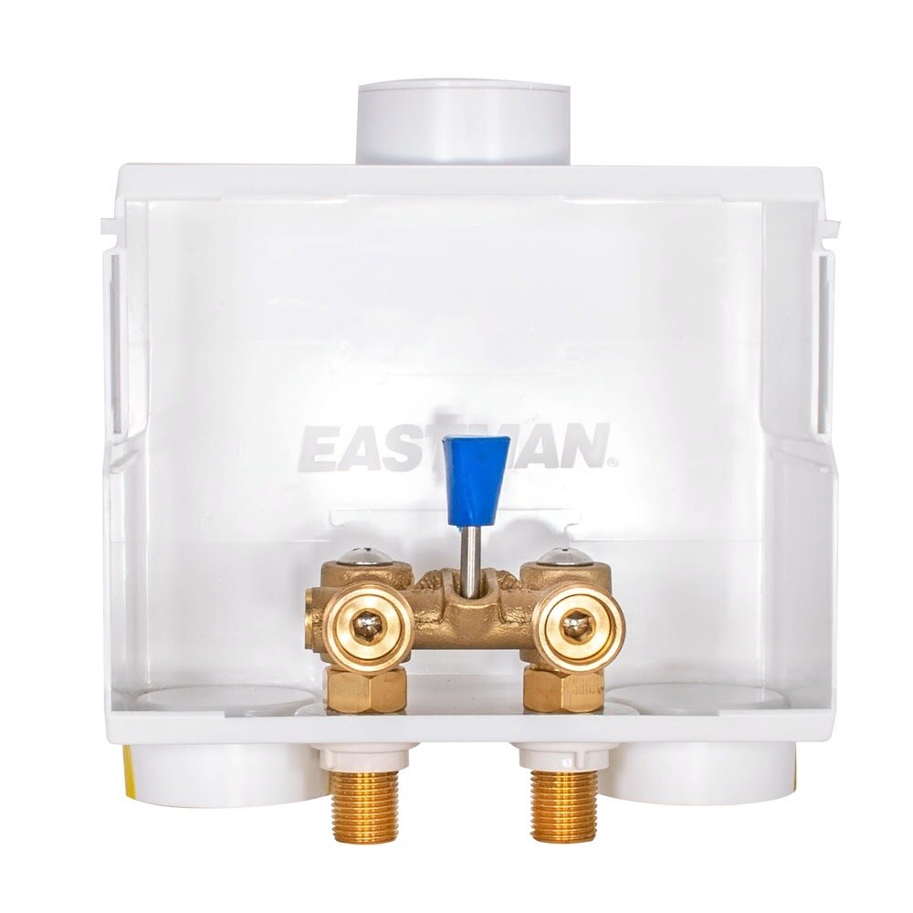 Eastman 60267 1/2 in. Sweat 1-Lever Dual Drain Washing Machine Outlet Box - 3