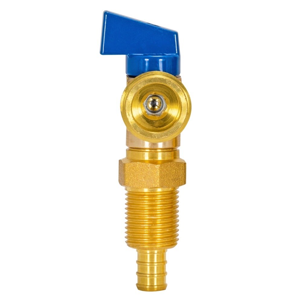 Eastman 60283 Half Inch Crimp PEX Cold Washing Machine Outlet Box Valve with Blue Handle - 3