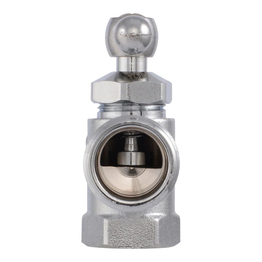 Eastman 60303 1/2 in. FIP x 3/4 in. MHT Chrome Plated Brass Multi Turn Washing Machine Valve - 3