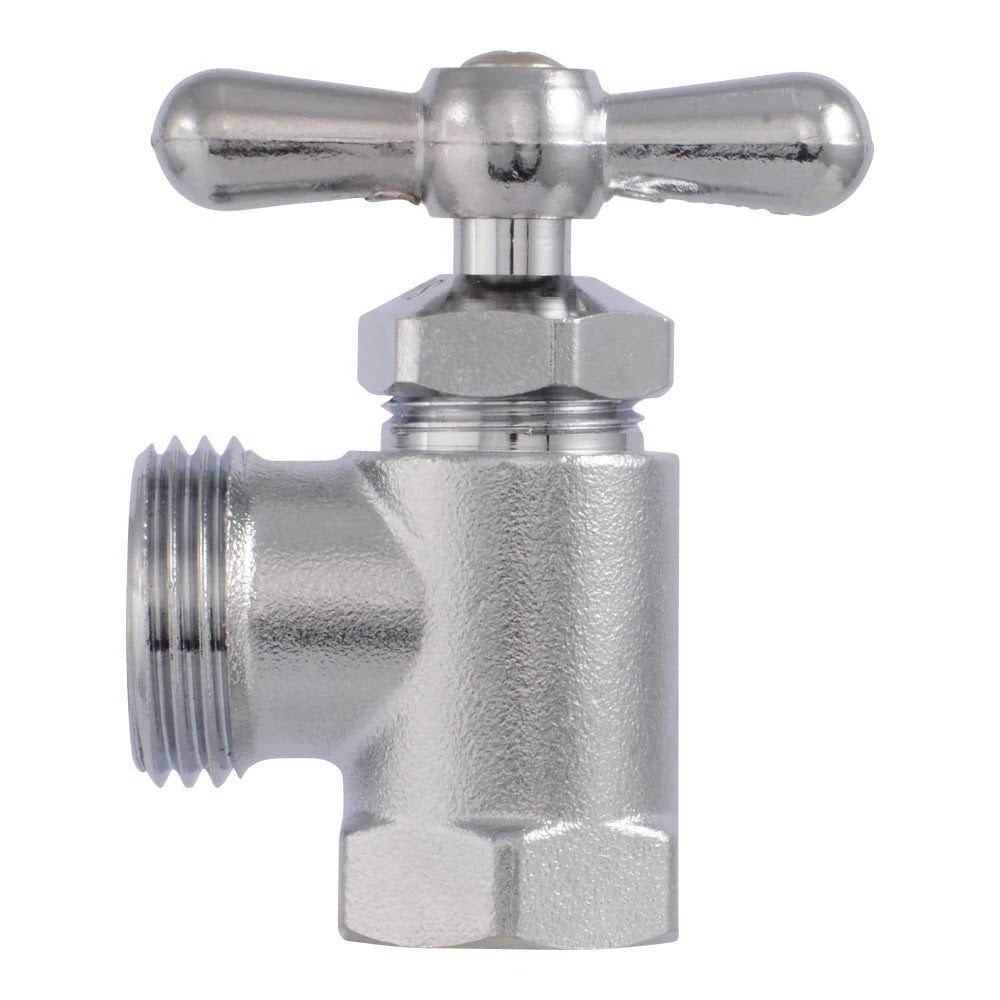 Eastman 60303 1/2 in. FIP x 3/4 in. MHT Chrome Plated Brass Multi Turn Washing Machine Valve - 4