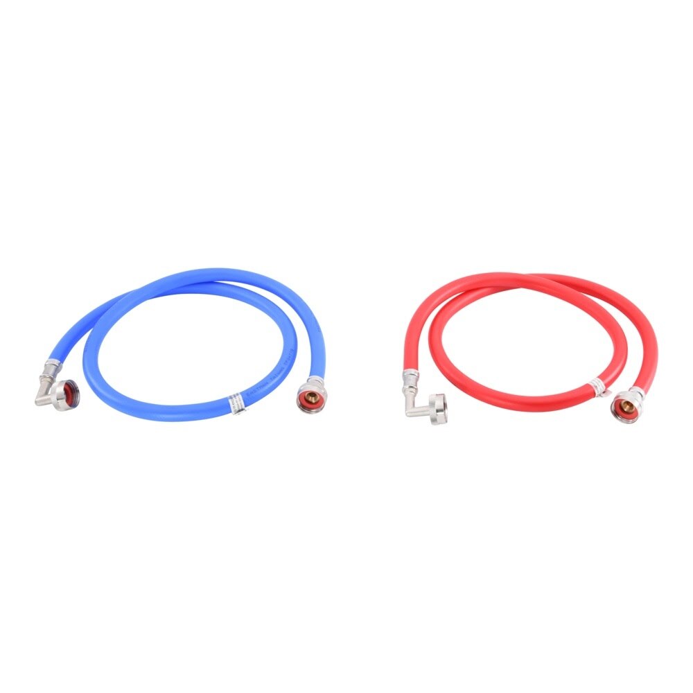 Eastman 60314P 4 ft PVC Washing Machine Hoses with 90 Degree Elbows (2 Pack) - 2