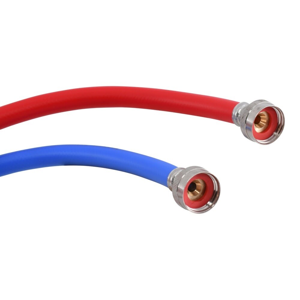 Eastman 60314P 4 ft PVC Washing Machine Hoses with 90 Degree Elbows (2 Pack) - 3