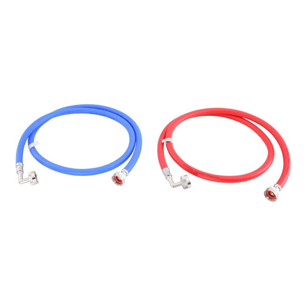 Eastman 60315P 5 ft PVC Washing Machine Hoses with 90 Degree Elbows (2 Pack) - 2