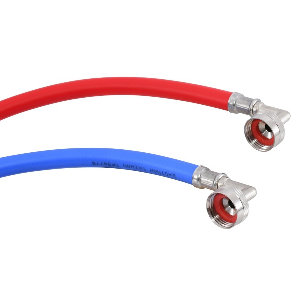 Eastman 60315P 5 ft PVC Washing Machine Hoses with 90 Degree Elbows (2 Pack) - 3