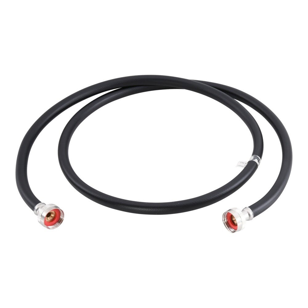 Eastman 60325P 6 ft. Black PVC Washing Machine Hose with 3/4 in. FHT x 3/4 in. FHT Brass Fittings - 2