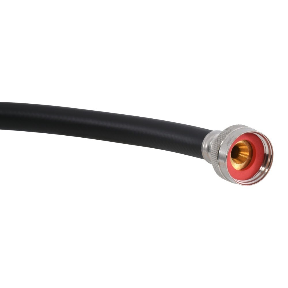 Eastman 60327P 8 ft Black PVC Washing Machine Hose with 3/4 in FHT x 3/4 in FHT Connections - 3
