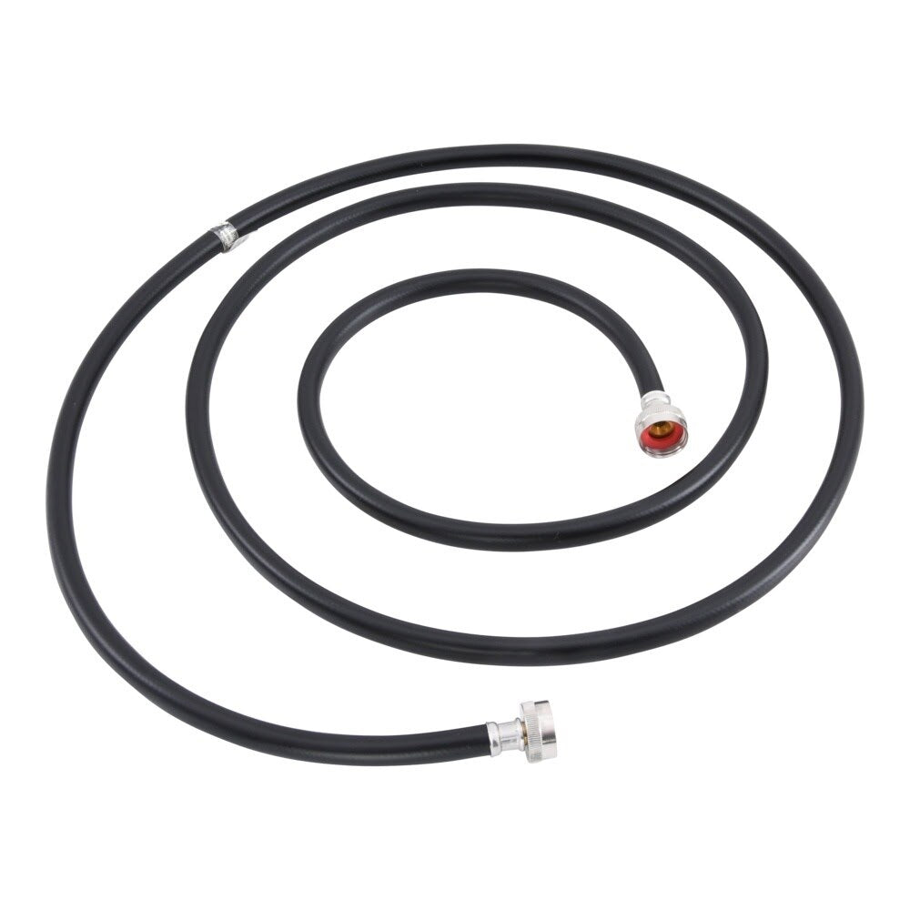 Eastman 60329P 10 ft Black PVC Washing Machine Hose with Brass Fittings
