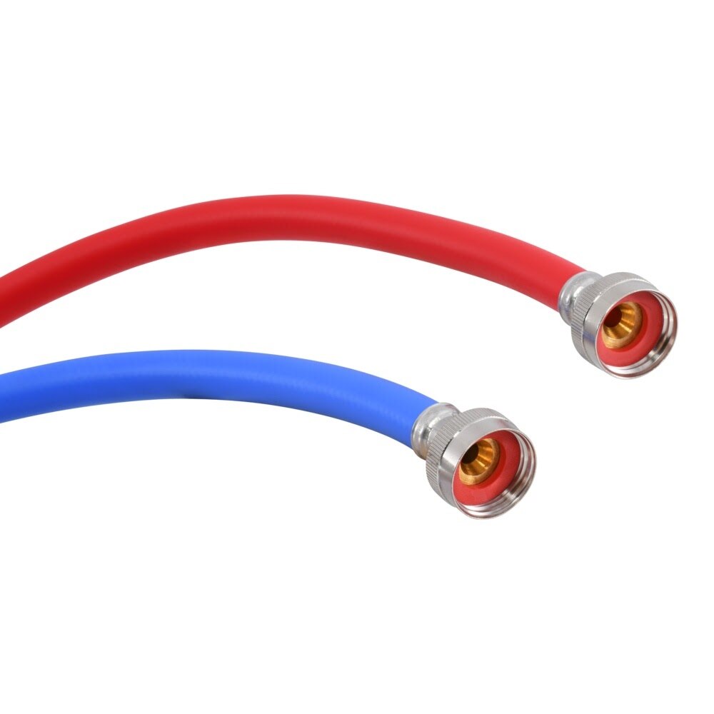 Eastman 60484P 5 ft PVC Washing Machine Hoses with Brass Fittings for Washer Water Supply (1 Pair) - 3