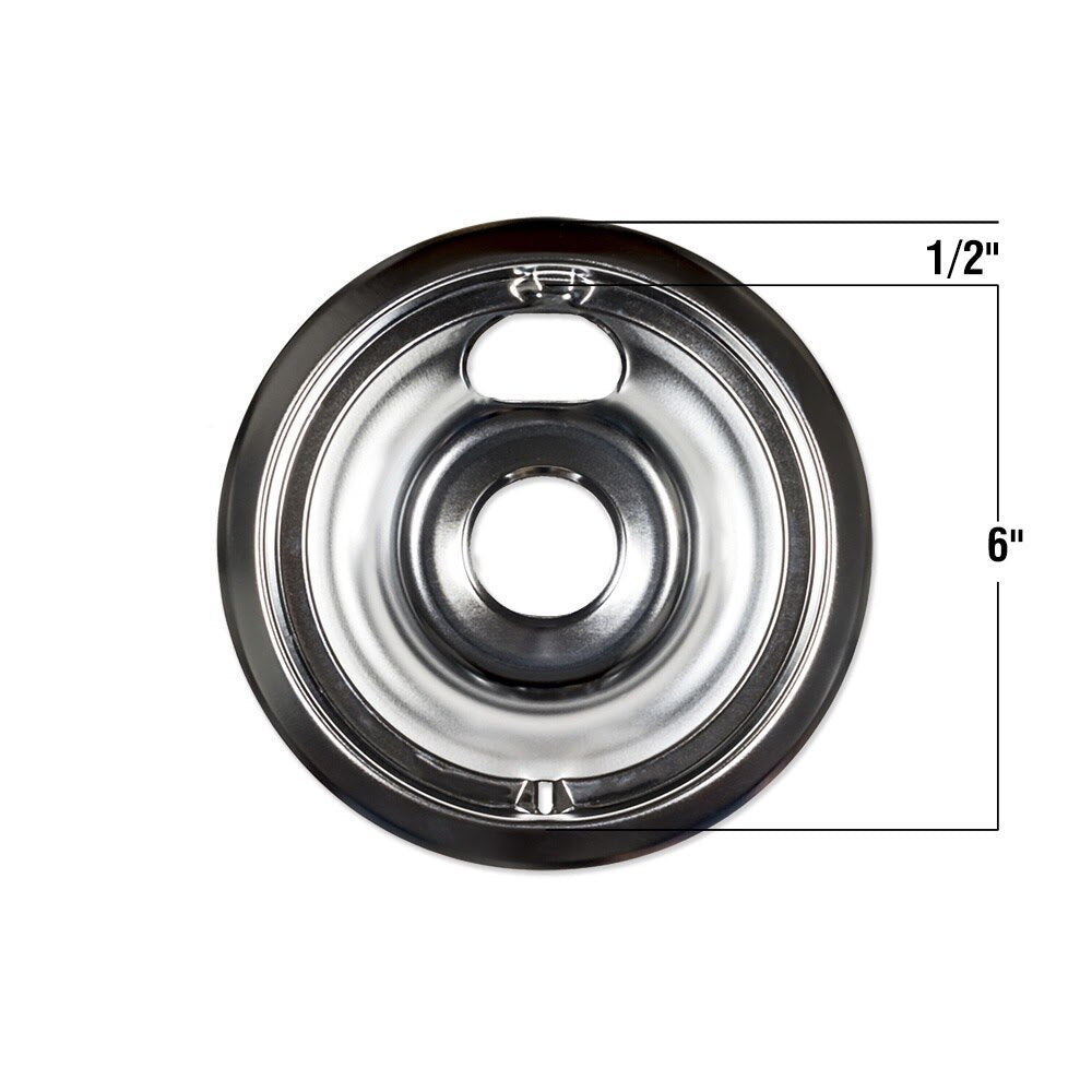Eastman 60727 6 in Chrome Deep Reflector Bowl for GE and Hotpoint Ranges - 3