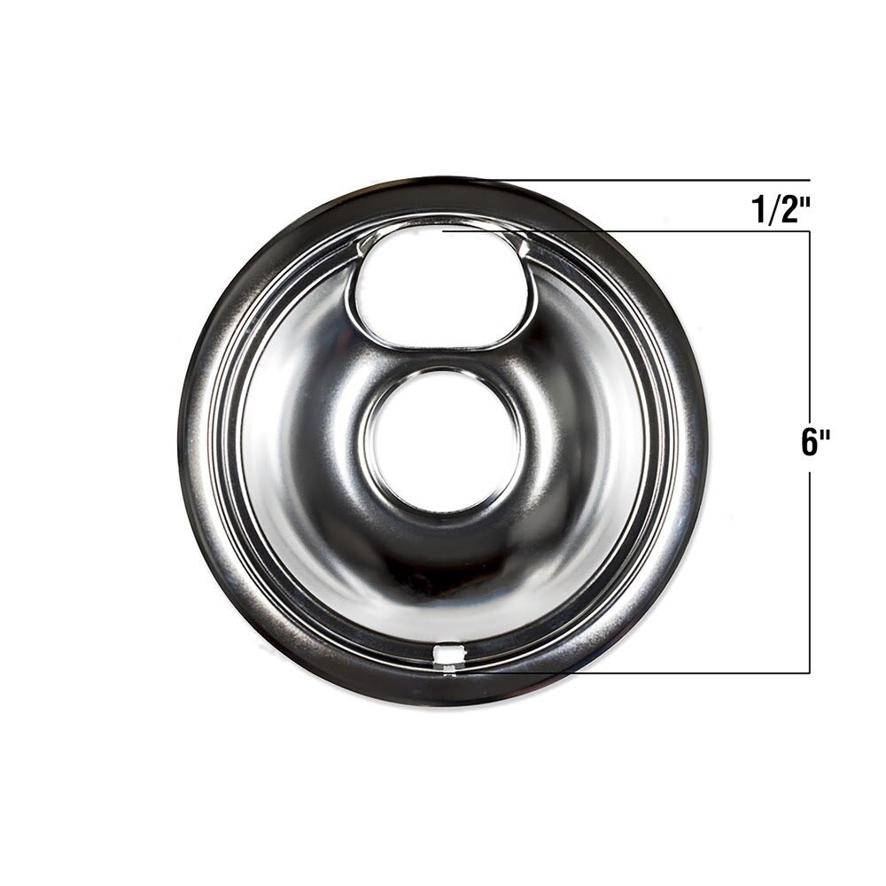 Eastman 60746 6 in Chrome Range Reflector Bowl for Whirlpool Ranges - 3