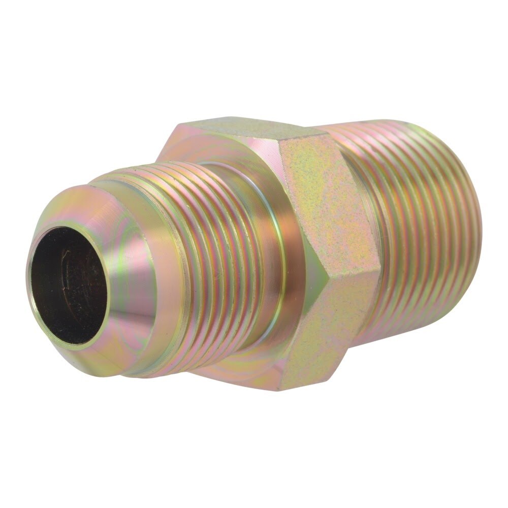 Eastman 62731B 5/8 in. OD Flare x 3/4 in. MIP Steel Gas Connector Fitting with Tapped 1/2 in. FIP