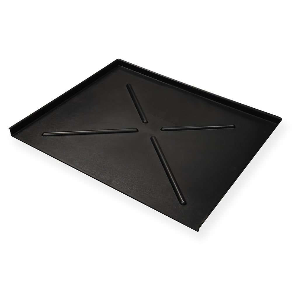 Eastman 70486 24.5 in. x 20.5 in. Black Plastic Dishwasher Pan with 3 Wall Leak Protection - 2
