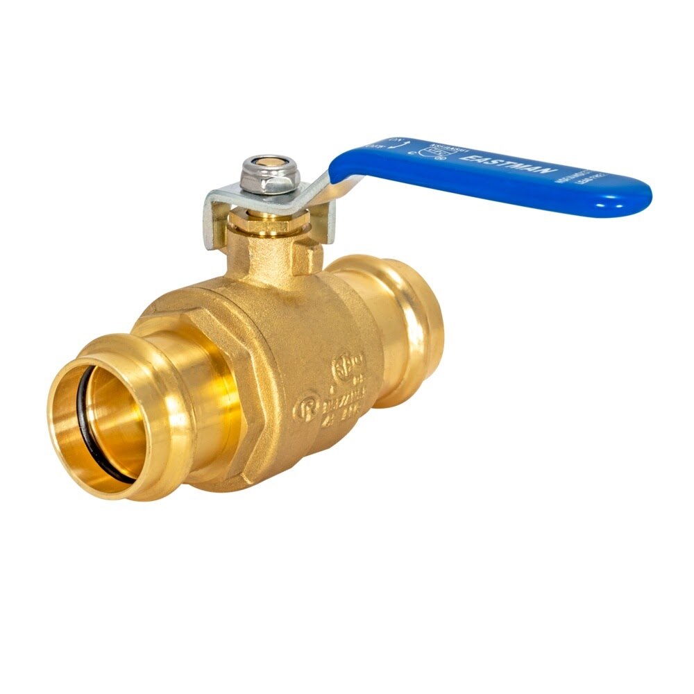 Eastman 80153 1 in Press Brass Ball Valve with Lever Handle