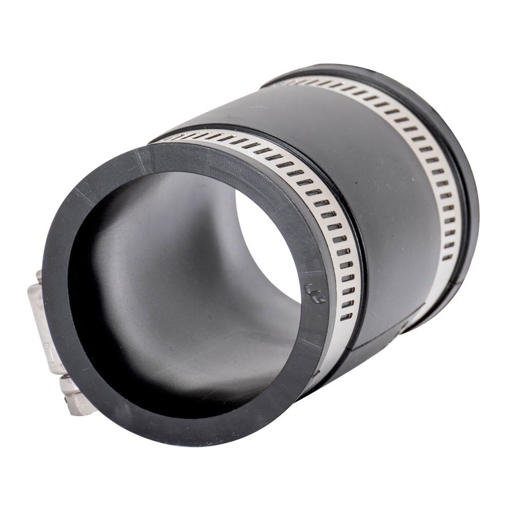 Eastman 86001 1-1-2 in x 1-1-2 in PVC DWV Flexible Coupling with Stainless Steel Clamps - 3