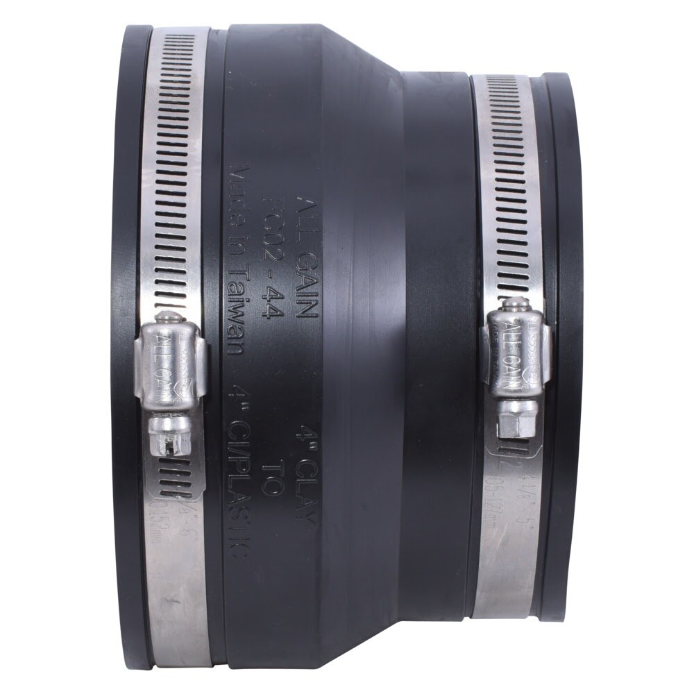 Eastman 86010 4 in Flexible Coupling for Clay to Cast Iron or Plastic Pipe - 2