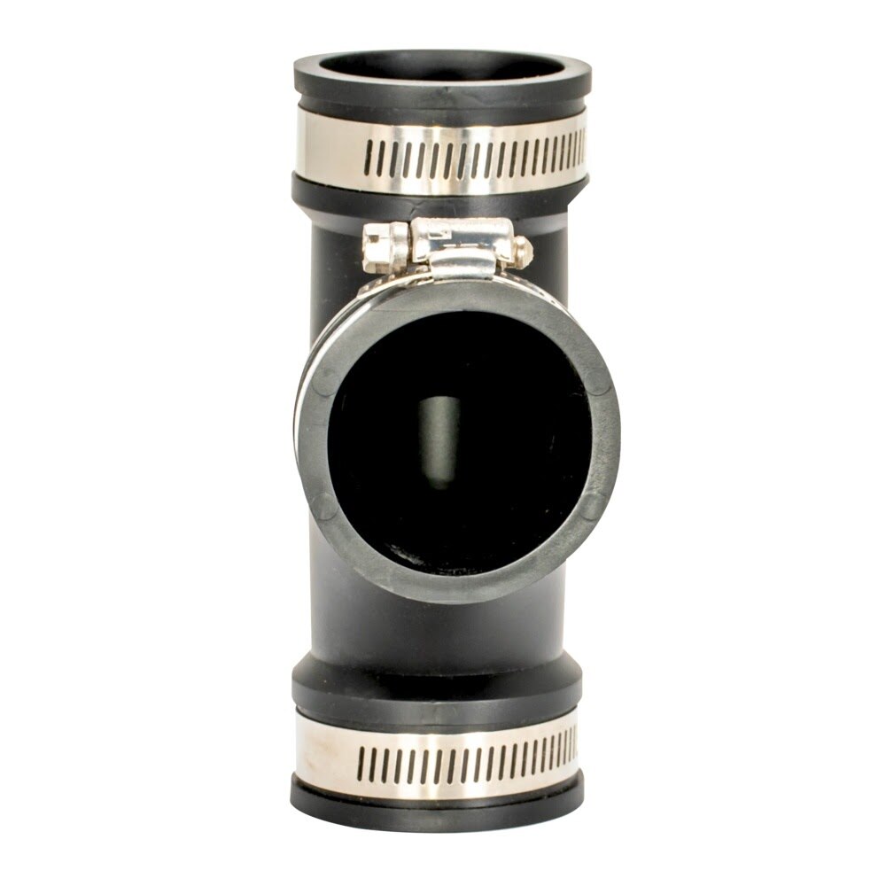 Eastman 86063 1-1/2 in. Flexible Tee No-Hub Coupling with Clamp Bands - 2