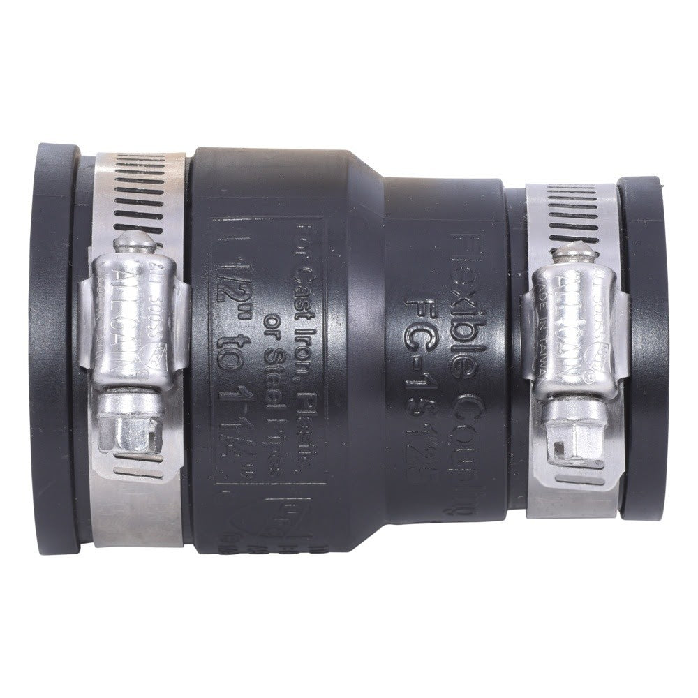 Eastman 86085 1-1/2 in. x 1-1/4 in. Flexible Coupling for Cast Iron Plastic or Steel Pipes - 2
