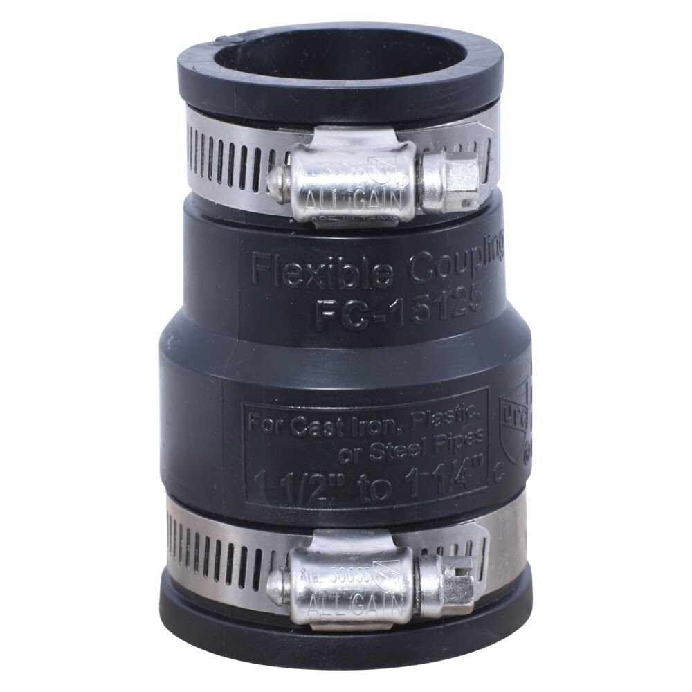 Eastman 86085 1-1/2 in. x 1-1/4 in. Flexible Coupling for Cast Iron Plastic or Steel Pipes - 3