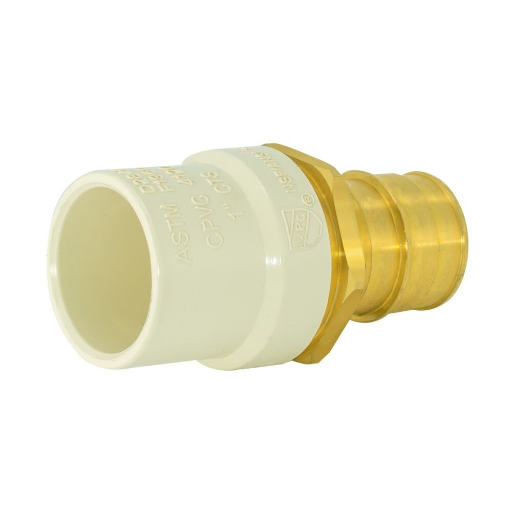 Eastman 86119 CPVC x Brass Transition PEX Adapter 1 in. Slip x 1 in. PEX - 2