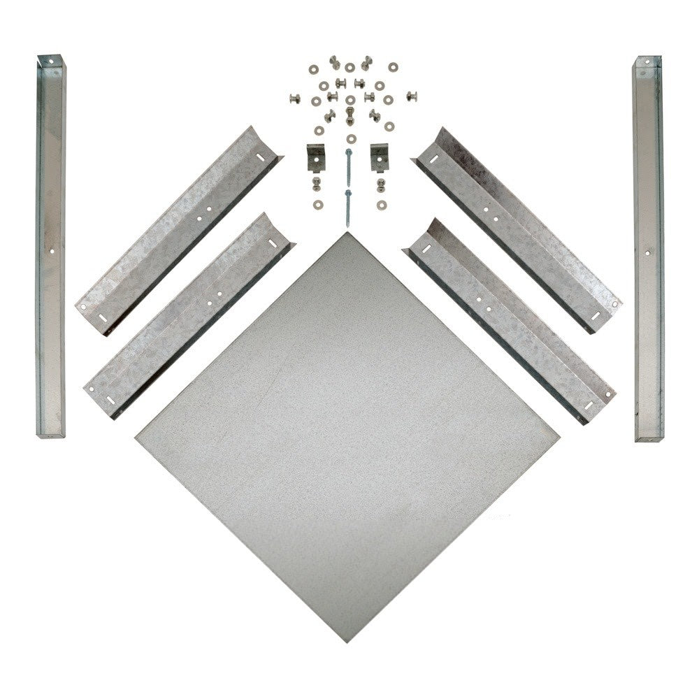 Eastman 86278 21 in x 21 in Galvanized Steel Water Heater Stand for Up to 50 Gallon Tanks - 2