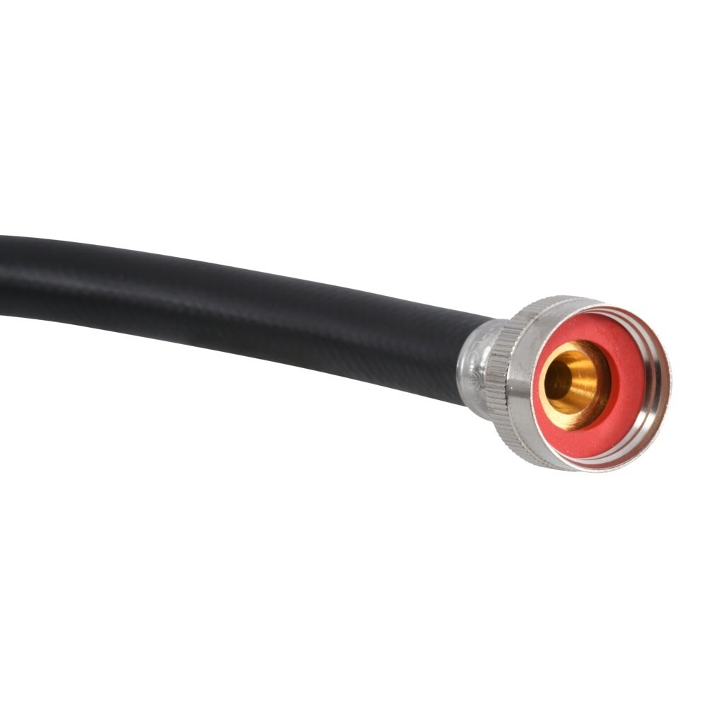Eastman 98507 1 ft Black PVC Washing Machine Y Mixer Hose with Brass Fittings - 3