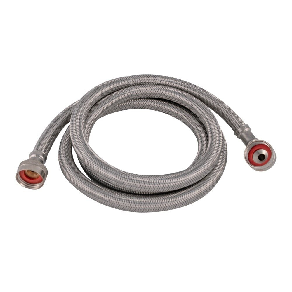 Eastman 98538 6 ft. Braided Stainless Steel Steam Dryer Water Supply Installation Kit with Elbow - 3