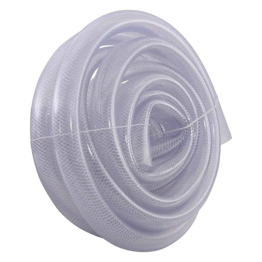 Eastman 98580 1.5 in. ID x 2 in. OD Clear Reinforced Braided PVC Vinyl Tubing (25 ft Spool)