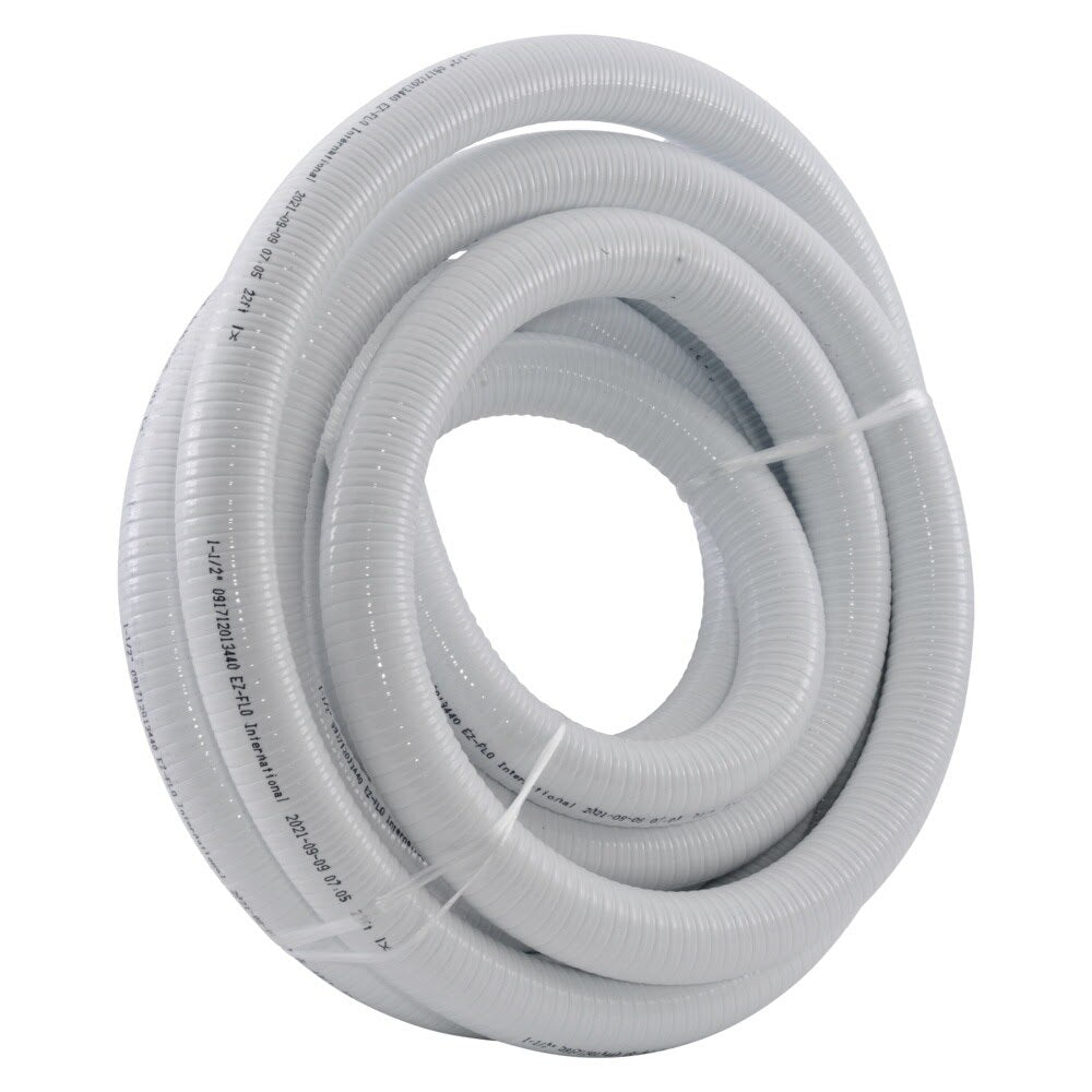 Eastman 98597 EZ-FLO 1-1/2 in. ID White Flexible PVC Spa Hose for Pools and Spas (25 ft. Spool)