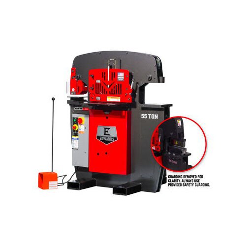 Edwards ED9-55203522 55 Ton Ironworker 3 Phase, 208 Volt, Powerlink, 10" Brake - 3