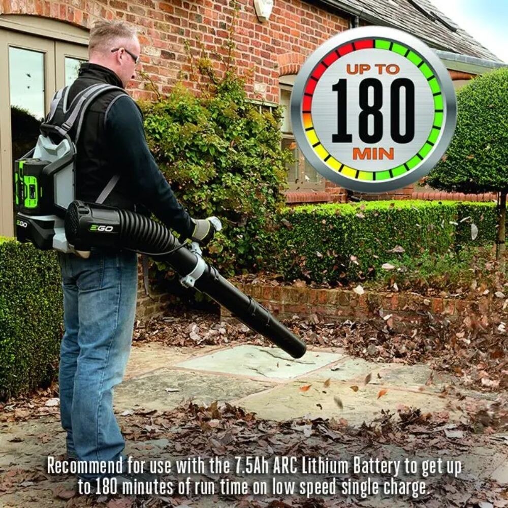 EGO LB6003 600CFM Backpack  Blower Kit (G3 7.5Ah Battery, 210W Charger) - 7