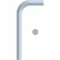 Eklind 16212 Hex L Key - Bright 3/16" Long