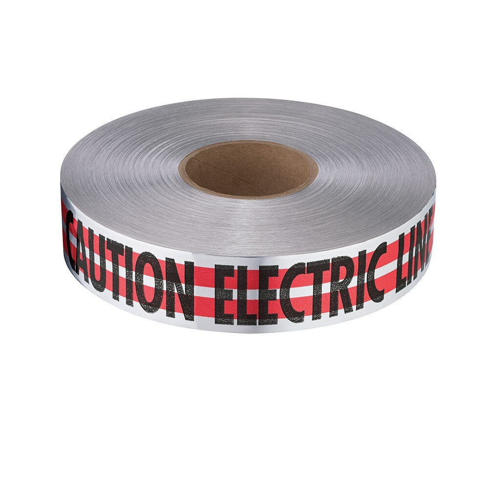 Empire Level 31-107 3" X 1000' Red Detectable "Caution Electric Line Below" - 2