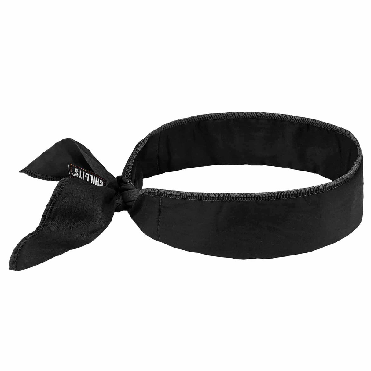 Ergodyne 12396 6702 Black Cooling Bandana - Embedded Polymers - Tie - 2