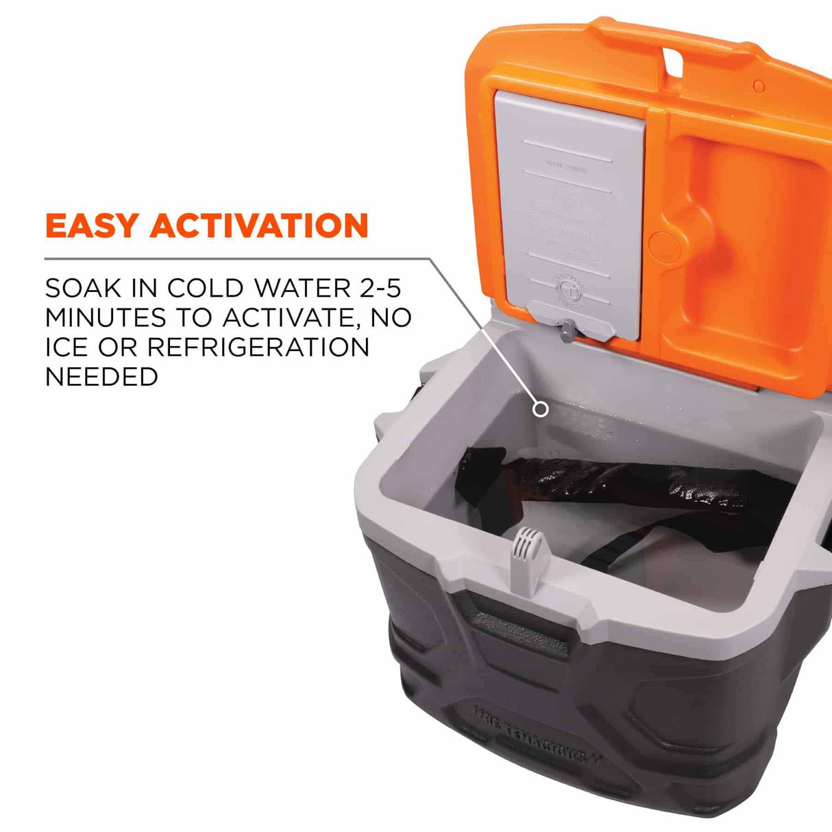 Ergodyne 12396 6702 Black Cooling Bandana - Embedded Polymers - Tie - 9