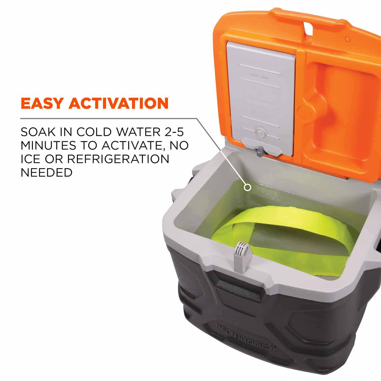 Ergodyne 12397 6702 Lime Cooling Bandana - Embedded Polymers - Tie - 5