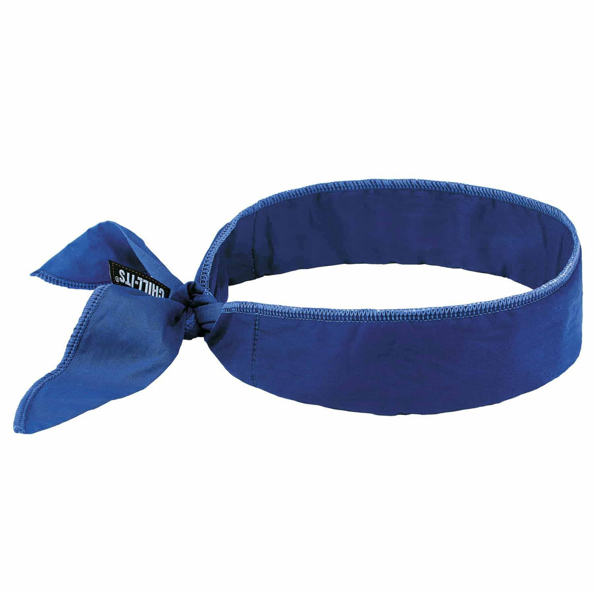 Ergodyne 12399 6702 Solid Blue Cooling Bandana - Embedded Polymers - Tie