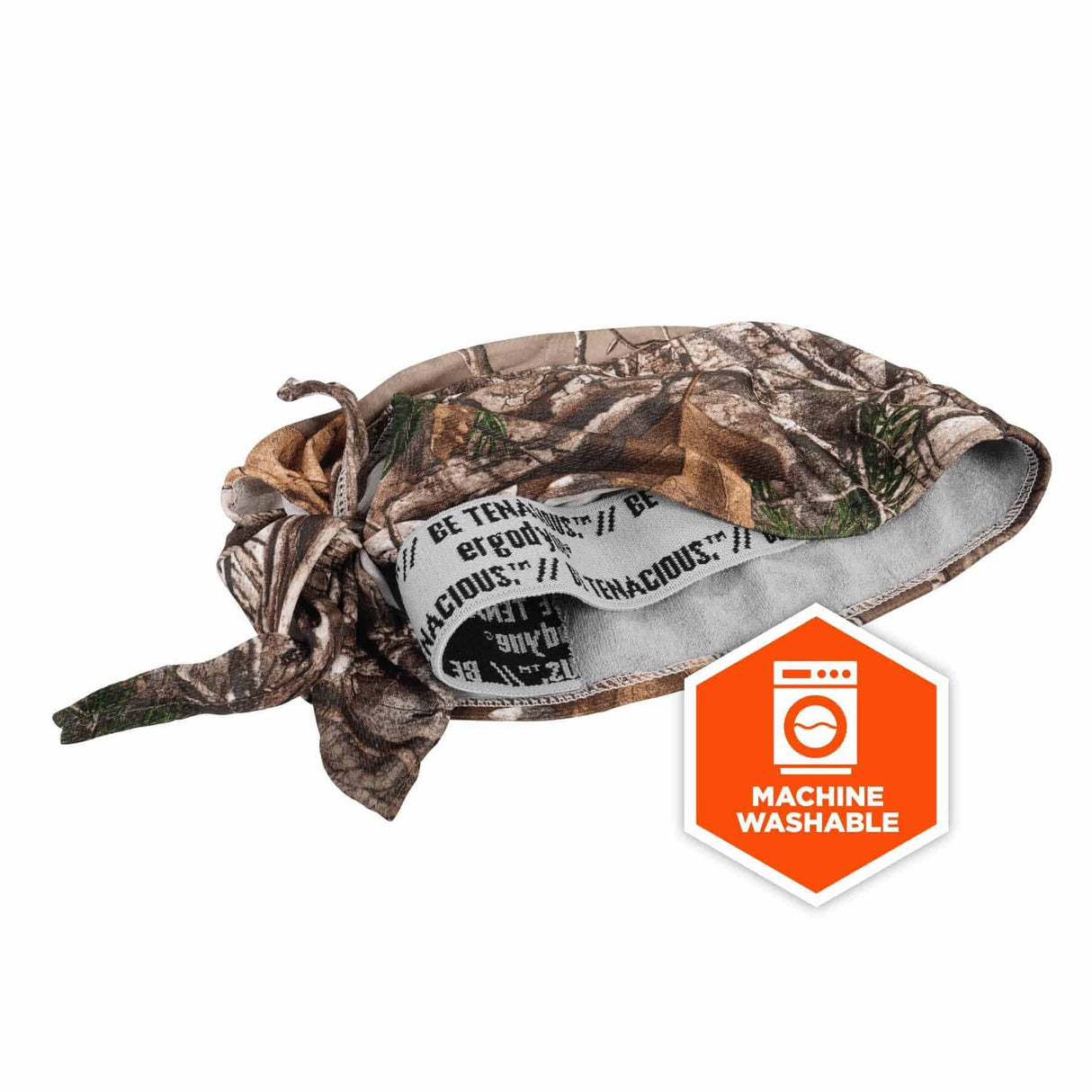 Ergodyne 12475 6615 Realtree Xtra High-Performance Terry Cloth Bandana - Tie - 4
