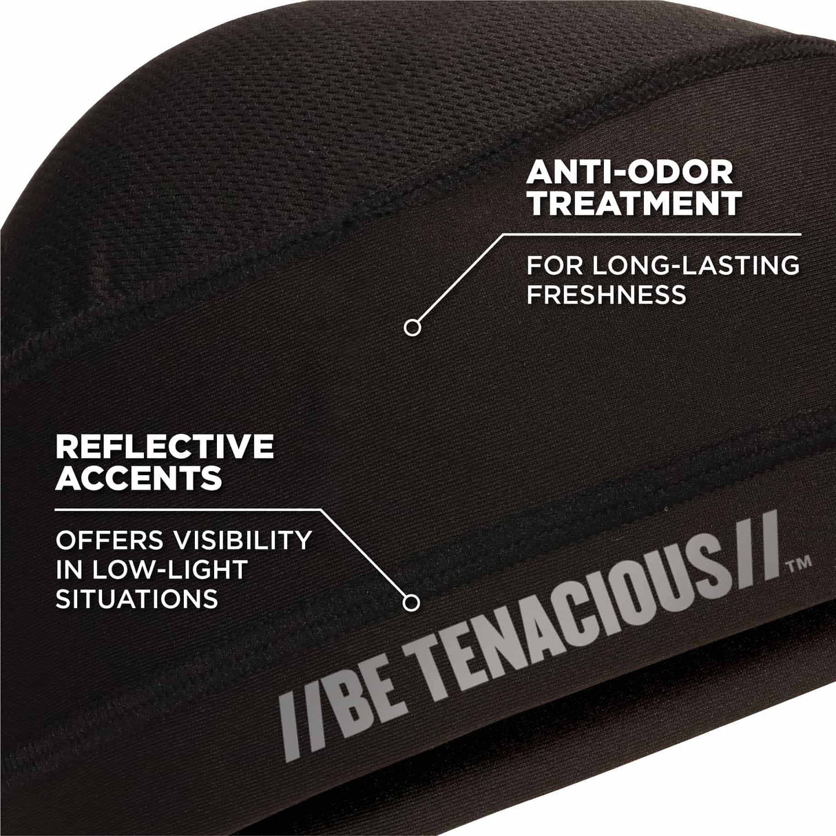 Ergodyne 12686 6632 Black Cooling Skull Cap - Performance Knit - 2