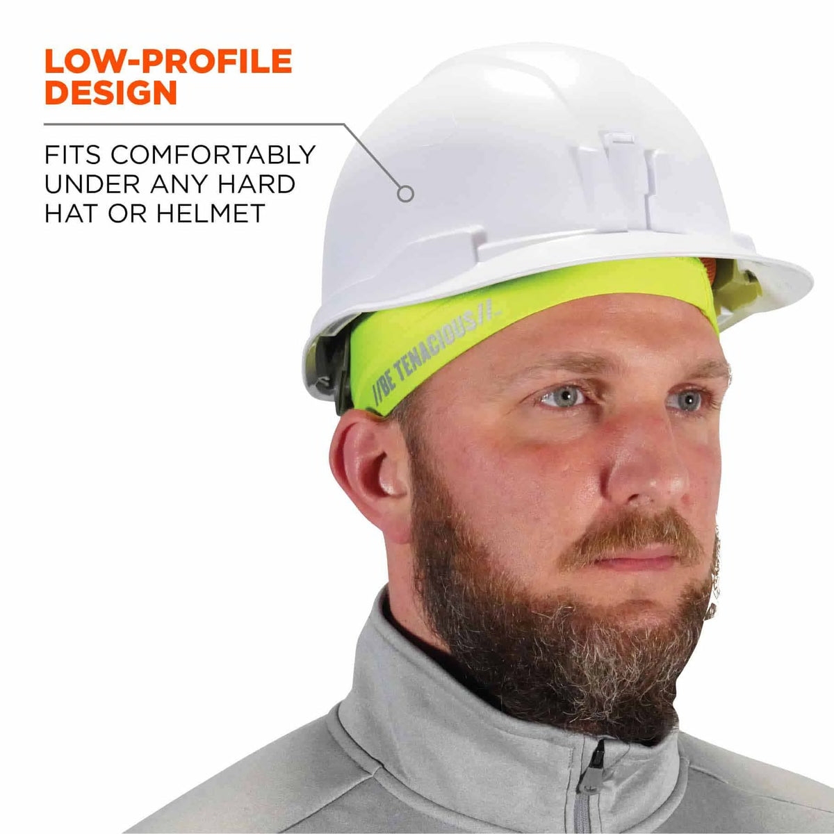 Ergodyne 12687 6632 Lime Cooling Skull Cap - Performance Knit - 5