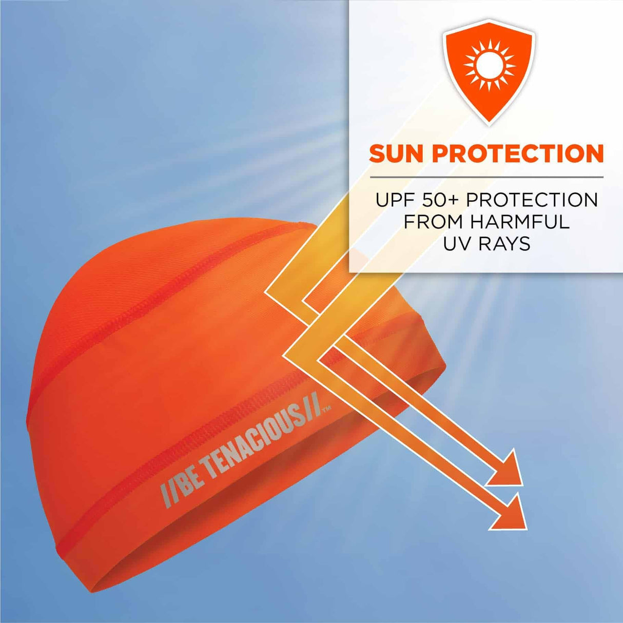 Ergodyne 12688 6632 Orange Cooling Skull Cap - Performance Knit - 7