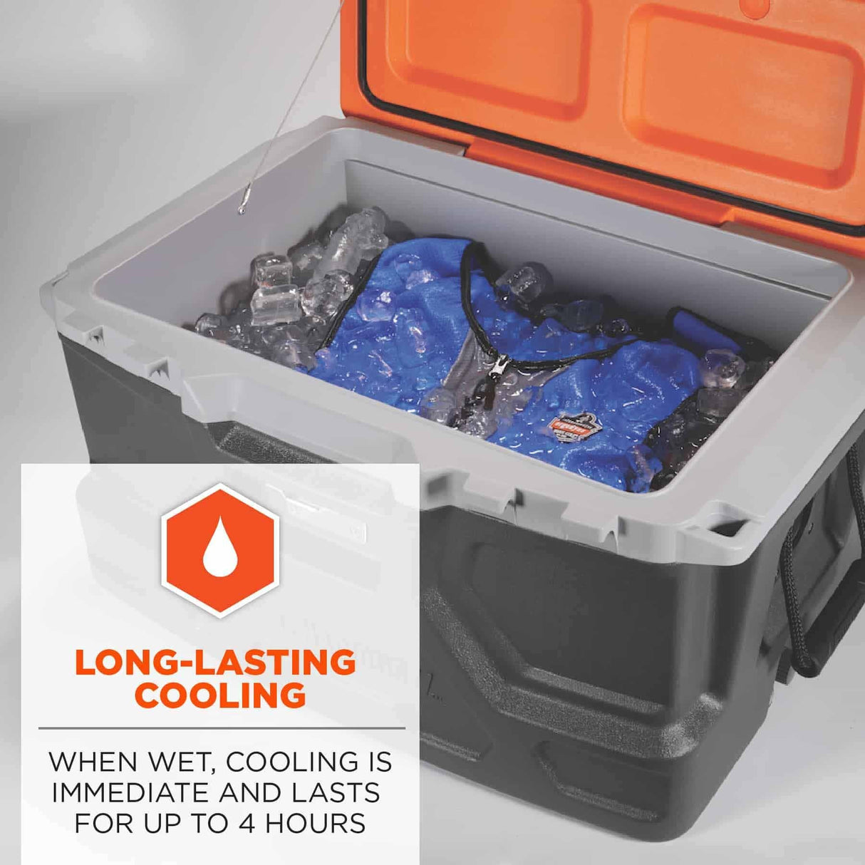 Ergodyne 12696 6667 2XL Blue Wet Evaporative Cooling Vest - PVA - Zipper - 6