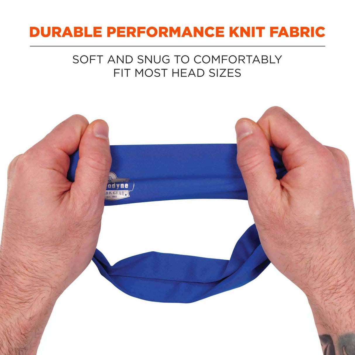 Ergodyne 12701 6634 Blue Cooling Headband - Performance Knit - 5