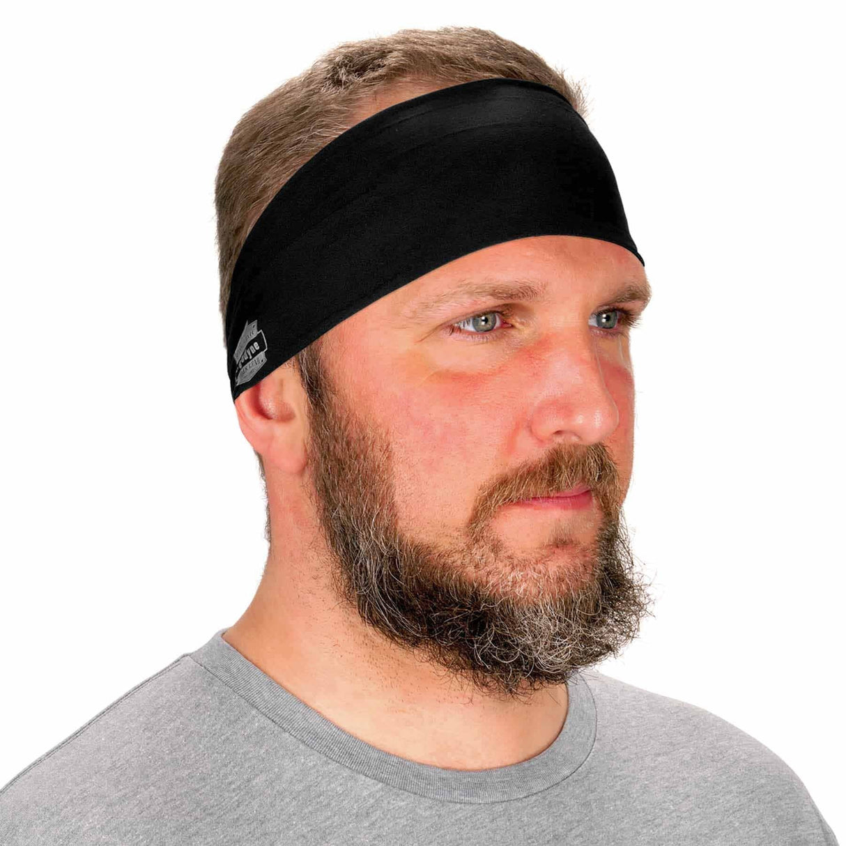 Ergodyne 12702 6634 Black Cooling Headband - Performance Knit