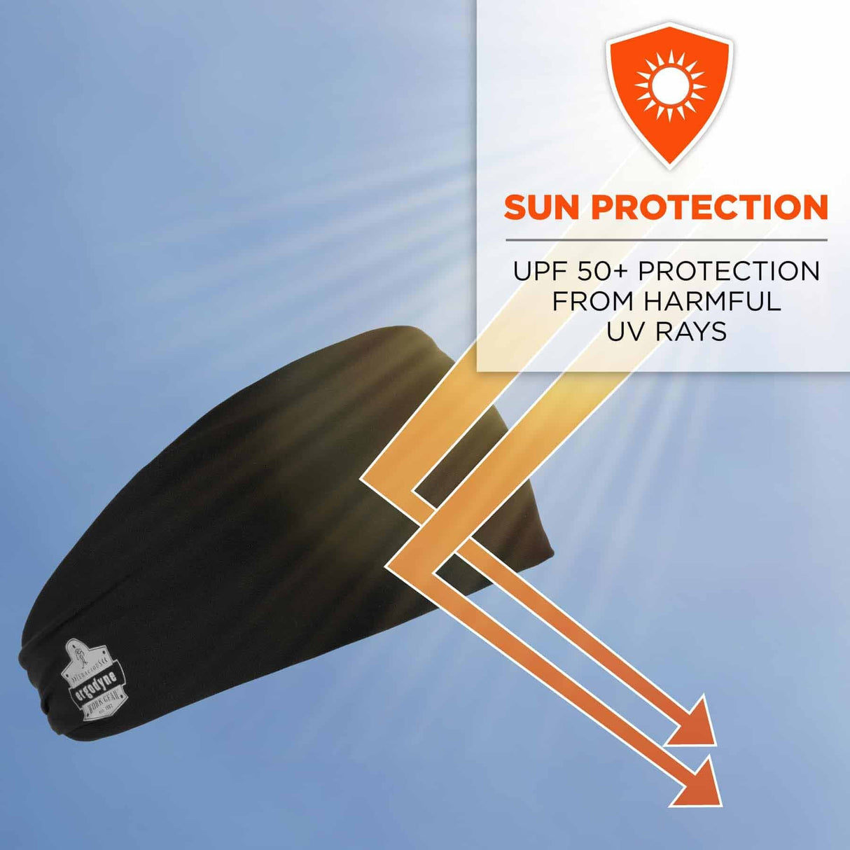 Ergodyne 12702 6634 Black Cooling Headband - Performance Knit - 8