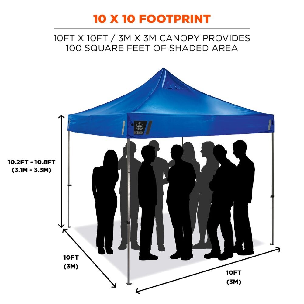 Ergodyne 12905 #6000 Heavy-Duty Commercial Pop-Up Tent, Blue - 5