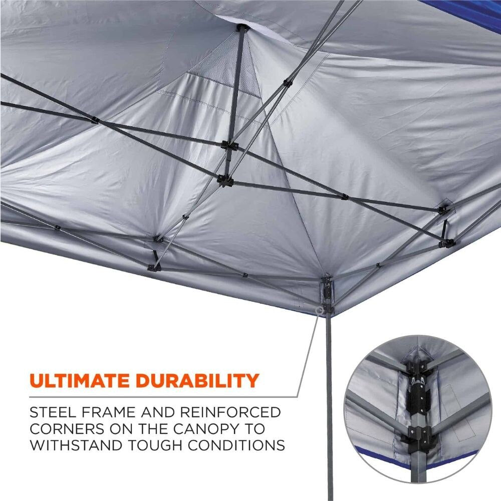 Ergodyne 12905 #6000 Heavy-Duty Commercial Pop-Up Tent, Blue - 7